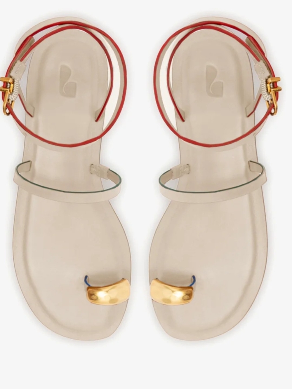 Larroude Ivory Sandals Size 8